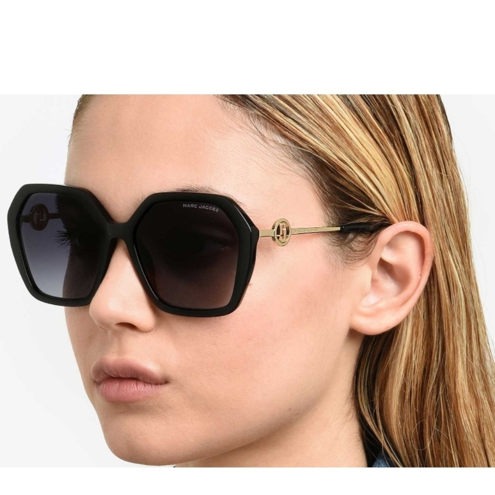 NWT Marc Jacobs Black Geometric Sunglasses